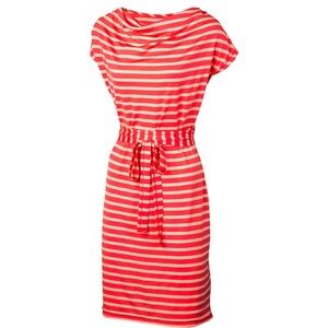 Vintage Icebreaker Pizzario Merino Wool Dress - Coral striped XL